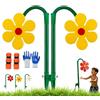 fjaldjfu Crazy Daisy Sprinkler Garten, 2026 Neu Wassersprinkler Kinder Outdoor Mit 2 Adaptern, 360° Rasensprenger Tanzende Blume Für Rasen Garten, Sprinkler Spiele (#6)