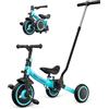 besrey Triciclo per Bambini 5 in 1 con Maniglione e Ruote Grandi, Verde
