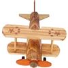 FUNOMOCYA Aeroplanino Vintage in Legno Riproduzione di Aereo Decorativo Artigianale Ornamento da Tavolo Retro per Casa e Ufficio