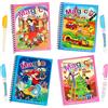 talifoca Set di 4 libri da colorare con acqua, per bambini, libro magico con penna a acqua, riutilizzabile Magic Water Book per bambini, ragazzi, ragazze, regalo di Natale (stile Two)