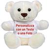DIGITALSHIRT Peluche Personalizzato con Foto e Testo, Orsetto di Peluche con Maglietta Personalizzabile Alto 14cm Realizzato in Materiali Sicuro, Orsacchiotto Orso Pupazzo Idea Regalo Originale (Small, Bianco)