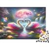 rMpSzDkFbWgHj Lago dei Cigni Romantico Puzzle 1000 Pezzi Scena Notturna da Sogno Gioco di Puzzle 1000 Pezzi Carta Relax Decorazione Regalo Adulti 38x26cm/1000pcs