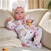 LKBOBIR Bambola Reborn Realistica 50 cm, Include Ciuccio, Bambole Reborn Femmina-20 Pollici Bambole Reborn Realistiche con Capelli Lunghi, Corpo in Tessuto Morbido, Reborn Baby Per Bambine dai 3 Anni