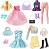 Carreuty Abbigliamento per bambole compatibile con bambole Barbie da 29,2 cm, 12 accessori per bambole con abito da principessa, top, leggings, giacche, borse, borse, scarpe, stivali, regali per ragazze