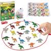 Generico Magnetic Chess Game with Dinosaur Stones, 20pcs Dinosaur Magnet Chess Game with String - Strategy Board Family Games for Home Party School