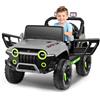 MINENICE Auto elettrica per bambini 12V, 2 modalità di guida (manuale & telecomando), modalità dondolo, musica Bluetooth apprendimento, luci LED, avviamento morbido & cintura di sicurezza, 50kg, da 3anni in su
