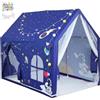 ALLmeter Tenda da Gioco per Bambini di 3-12 Anni a Tema Spaziale con Luci LED A Stelle, Capanna di Grandi Dimensioni 160×105×128cm per Interno ed Esterno con 2 Porte e Tappetino Antiscivolo