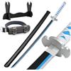 Udekit Anime Ninja Spada di bambù Katana Guerriero Arma-40pollici(104 cm),con Cintura e Supporto,per Halloween,Festa a Tema Carnevale Festa in Maschera Cosplay