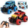 Pup Go Set di 2 Macchine Telecomandate per Bambini - Auto RC 2.4GHz per Gare in 2, Mini Monster Truck Fuoristrada con Luci e Musica - Giocattolo Regalo per Bambini 3 4 5 6 7 Anni Idee per Natale