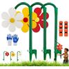 fjaldjfu Crazy Daisy Sprinkler Garten, 2026 Neu Wassersprinkler Kinder Outdoor Mit 2 Adaptern, 360° Rasensprenger Tanzende Blume Für Rasen Garten, Sprinkler Spiele (#13)