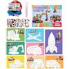 Generic Puzzle adesivi - Kit collage - Adesivo per bambini con numero | per casa, scuola, viaggi, educativo ragazzi ragazze aeroplano auto Natale compleanno