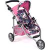 Bayer Chic 2000 - Passeggino per bambole Lola, Passeggino da jogging, Bambola, Passeggino per bambole, Unicorno, 612-43, Navy, Rosa