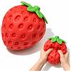 OKESYO Strawberry Squishy XXL Fruits Squishy - Giocattolo gigante a forma di fragola, per adulti, antistress, rilassamento