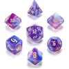 QUTHZZHY Set di 7 dadi poliedrici per DND, set di dadi per MTG