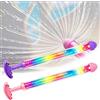 LLELEMAMO Pistola ad Acqua LED Effetto Fuochi d'Artificio per Bambini e Adulti, Blaster Luminoso a Pompa, Set Fucili Spara Acqua per Festa in Piscina Mare, Gioco Estivo Aperto Resistente (2Pcs-F)