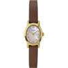 Timex Orologio da Donna Main Street 18 mm, Cinturino in Pelle Marrone, Quadrante Madreperla, Cassa Dorata, TW2W82500