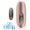 Beauris Epilatore Luce Pulsata con Tecnologia di Raffreddamento Zaffiro, Flash Illimitati Epilatore Laser, Modalità Automatica 9 Livelli di Energia Luce Pulsata IPL per Corpo, Ascelle, Bikini, Rosa