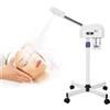 Poyujkyhr Steamer viso in piedi con ozono sterilizzazione e modalità di spruzzo a caldo, girevole a 360°, con display LCD, dispositivo a vapore PTC per pulizia profonda, umidità e casa spa