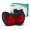 VOYOR-HEALTH Cuscino Massaggiante Schiena Collo Massaggiatore Elettrico con Surriscaldamento Protezione Tessuti Profondi Sollievo Massaggio per a Casa, Ufficio, Auto (Nero Scuro)