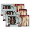 PROF Set di 3 scatole da 100 fiammiferi, lunghezza 5,5 cm, 300 chef partite, accendini e pratici per cucina, candele, compleanni, campeggio, barbecue, all'aperto, sopravvivenza, 41806004