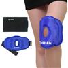 WORLD-BIO Cuscinetto premium gel ghiaccio ginocchio caldo e freddo riutilizzabile con fascia comprimente - Per sollievo immediato infortuni alle dolori alle ginocchia, spalle, gomito, caviglie