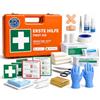 Baumarktic Valigetta di primo soccorso - DIN 13157:2021 secondo gli standard attuali - con supporto a parete, adesivo - kit di pronto soccorso testato