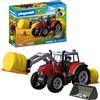 PLAYMOBIL | Country | Grande trattore con balle di fieno | Trattore potente con caricatore frontale, balle rotonde e set di attrezzi | Per bambini da 4 anni | 72305