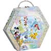 Totum Disney Diamond Painting Personaggi in bella confezione regalo - 6 personaggi Disney da decorare con oltre 850 diamanti in valigetta glitterata, regalo per bambini, medio