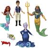 Mattel Disney La Sirenetta - Set Personaggi Avventura con 4 mini bambole e 2 accessori per ogni personaggio, amici Flounder e Sebastian inclusi, giocattolo per bambini, 3+ anni, HLX19