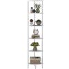 IBUYKE 6 Tier Corner Shelf Stand,Industrial Corner Display Rack,Corner Bookshelf for Living Room, Bedroom, Kitchen, Home Office, White WBC011W