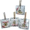 DLM Bomboniere DLM33809 (Kit 12 Pezzi) Profumatore in Vetro e Resina con Orso Orsetto Rosa Cicogna Trenino Ciuccio Cavalluccio Nascita Bimba Battesimo Diffusore Profumo bomboniera