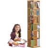 GAMAK Libreria Rotante Salvaspazio, Libreria Verticale Girevole 360 Gradi 5/6 Livelli, Mobile Libreria ad Angolo per Piccoli Spazi per Camera da Letto, Biblioteca(Color:Primary,Size:6 Tier)