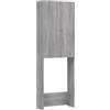 vidaXL Mobile per Lavatrice Grigio Sonoma 64x25,5x190 cm