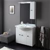 Kiamami Valentina - Mobile bagno a terra 85cm bianco lucido Smeraldo