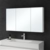 doporro Armadietto Specchio Bagno 120x15x70 cm con 3 Ante e Illuminazione