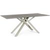 KONTE.DESIGN Tavolo SEAN in ceramica effetto cemento e gambe in acciaio tortora 180x90 cm