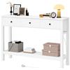 Xbro Consolle Ingresso con 3 Cassetti, 2 Prese AC, USB e Type-C, Tavolo Consolle Stretta con Ripiano, Mobile Salvaspazio per Corridoio, Soggiorno, Camera da Letto e Dietro Divano, 130 x 30 x 80 cm