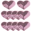 Tiardey 10 Pezzi di Toppa termoadesiva a Forma di Cuore Rosa per Vestiti, Kit di Riparazione e Decorazione per Cucire, Toppa con Paillettes, Applique per Riparazione e Personalizzazione di Tessuti
