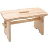 FEINZ Sgabello in Legno Massello - Sgabello Fatto a Mano in Pino Naturale - Con Maniglia e Bordi Arrotondati - Compatto e Stabile - Ideale come Poggiapiedi o Sgabello per Bambini - 31x29x21 cm