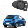 Opaltool Vetro Dello Specchietto Retrovisore Esterno Riscaldato per Opel Corsa D E, Destra Vetro Specchietto Retrovisore Riscaldabile con Piastra di Supporto