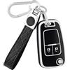 OFF WE GO Custodia Chiave Cover Guscio Chiavi per Opel Astra J H Corsa D E Insignia A Zafira B C Mokka X Adam Cascada Meriva B Coprichiave Macchina Copri Chiavi Telecomando Portachiavi, Argento Nero