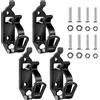 BORDEAG Supporto per Pala per Camion: 4 Pezzi Supporto per Pala per Portapacchi, Regolabile Porta Pala per Portapacchi, Portapala Da Tetto Con Viti per Camion Auto E Barche (Nero)