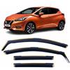 AirTwin Set di 4 deflettori d'aria tipo IN-CHANNEL compatibili con Nissan MICRA K14 modelli dal 2017 al 2023 deflettori laterali in acrilico per finestrini Nissan Micra
