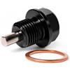 Ham-Hash Vite per serbatoio dell'olio universale M16 x 1,5, tappo di scarico dell'olio magnetico, in lega di alluminio, con guarnizioni, per tutti gli altri modelli di auto con filettatura 16 x 1,5