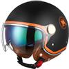 WZGGTEAM Casco Moto Jet con Doppia Visiera, Casco Jet Omologato ECE, Casco Jet Aperto Scooter, Uomo e Donna, Leggero con Visiera, per Adulti Per Fornire Una Migliore Protezione Alla Guida