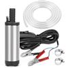 LangRay Pompa Olio DC 12V 38mm Pompa Acqua Pompa Sommersa Elettrica Pompa Travaso Gasolio Diesel Carburante con Tubo 5M, Pompa Aspira Acqua e Olio per Auto, Veicolo a Motore, Barca (Clip a coccodrillo)