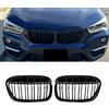 YIUBCZOQI F48 F49 Griglia Radiatore per BMW serie X1 F48 F49 Nero Rene F48 F49 Sport Grill F48 Anteriore renale Doppia Griglia 2016-2019