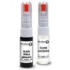 SD COLORS Black Perla Nera KTV compatibile con CITROEN New Touch Up Paint Pen Kit di riparazione 20 ML GRAFFIO SPAZZOLA COLORE CODE KTV BLACK PERLA NERA (verniciatura+lacca)