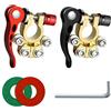 talifoca 2PCS Connettori Terminali Batteria Batteria Auto 12V Terminale della Batteria Morsetto Sgancio Rapido Connettori Positivo Negativo con Rondelle Protezione per Auto Camion Barca