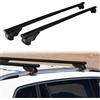 CHROMEMASTER Portapacchi da Tetto, Barre Tetto; Compatibile con VW Caddy 2015-2020; Per il Trasporto di Box da Tetto, Portabiciclette, Scala | Struttura Leggera e Resistente in Alluminio